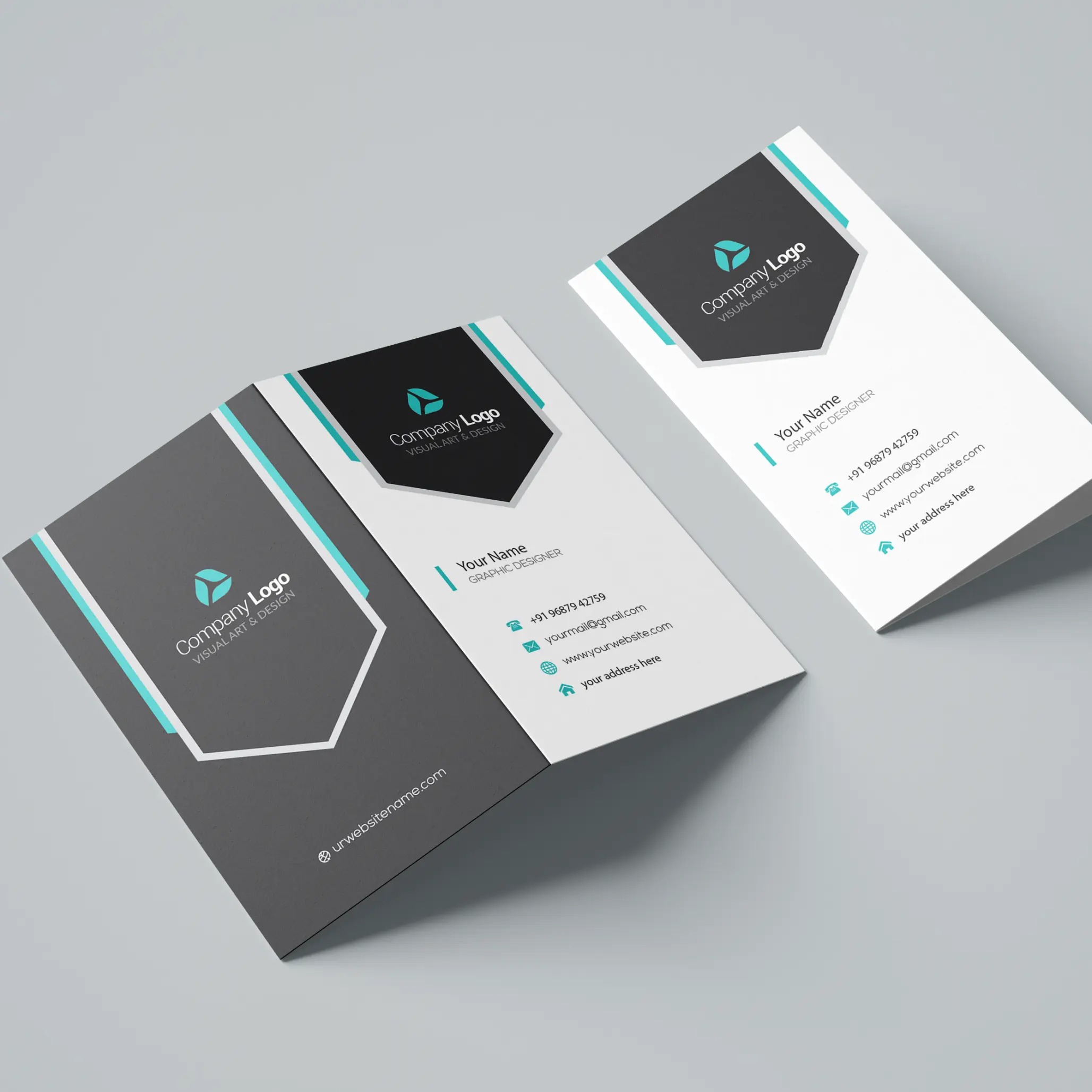 Vertical Folded Visiting Cards