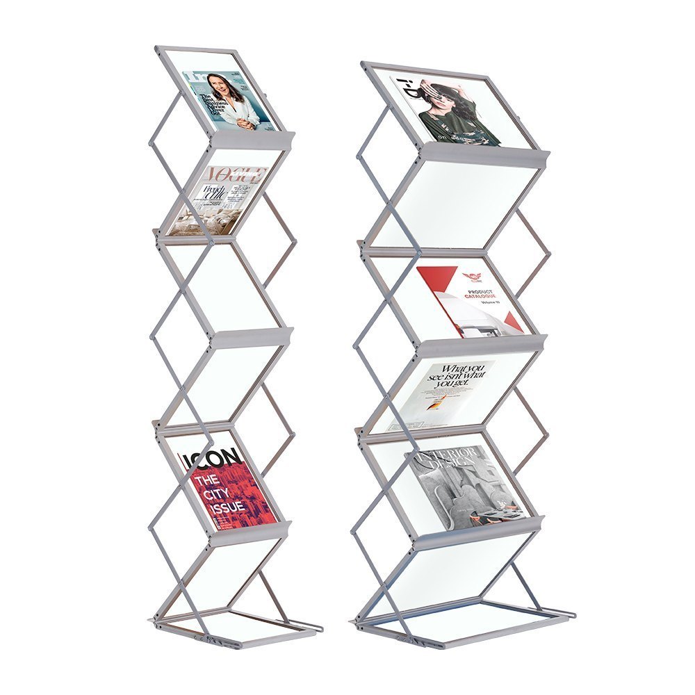 Zig Zag Aluminium Brochure Stand 